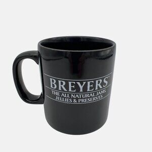 Vintage Staffordshire Kiln Craft Coffee Mug Breyers Jams Jellies Preserves 3.5"
